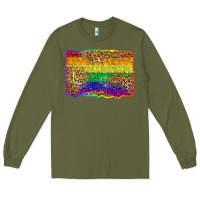 Army Green pride background Long Sleeve Tee - Zillion Design Studio
