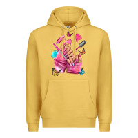 Antique Gold pink nail art hand Premium Hoodie - NancyCooperArtShop