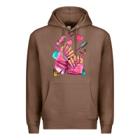 Chestnut pink nail art hand Premium Hoodie - NancyCooperArtShop