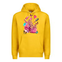 Lemon pink nail art hand Premium Hoodie - NancyCooperArtShop