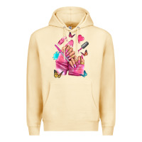 Pina Colada pink nail art hand Premium Hoodie - NancyCooperArtShop