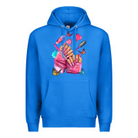 True Royal pink nail art hand Premium Hoodie - NancyCooperArtShop