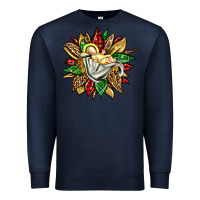 Navy christmas baby jesus sunflower Premium Sweatshirt - Jasminsmagicworld