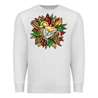 Oatmeal Heather christmas baby jesus sunflower Premium Sweatshirt - Jasminsmagicworld