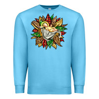 Ocean Blue christmas baby jesus sunflower Premium Sweatshirt - Jasminsmagicworld