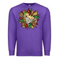 Purple christmas baby jesus sunflower Premium Sweatshirt - Jasminsmagicworld