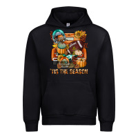 Black Tis The Season Fall Football Truck Urban Hoodie - BundleAndBundleShop