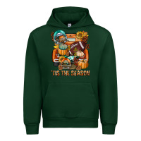 Forest Green Tis The Season Fall Football Truck Urban Hoodie - BundleAndBundleShop