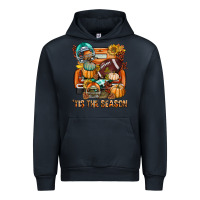 Navy Tis The Season Fall Football Truck Urban Hoodie - BundleAndBundleShop