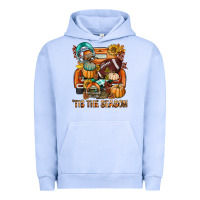 Pigment Grape Ice Tis The Season Fall Football Truck Urban Hoodie - BundleAndBundleShop