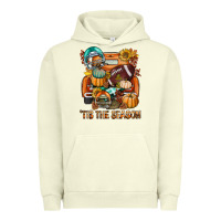 Pigment Pistachio Tis The Season Fall Football Truck Urban Hoodie - BundleAndBundleShop