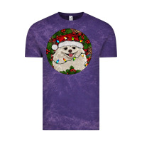 Cloud Purple Christmas pomeranian Vintage Tee - RanaPortraitStore