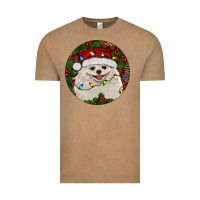 Vintage Coffee Christmas pomeranian Vintage Tee - RanaPortraitStore