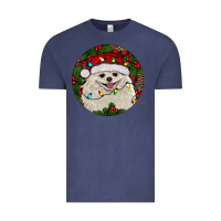 Vintage Denim Christmas pomeranian Vintage Tee - RanaPortraitStore