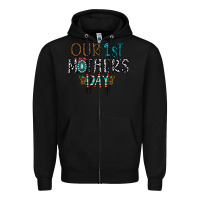 Black our 1 st mother's day Zipper Hoodie - CowhideDigitalArt