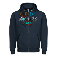 Navy our 1 st mother's day Zipper Hoodie - CowhideDigitalArt