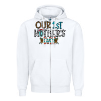 White our 1 st mother's day Zipper Hoodie - CowhideDigitalArt