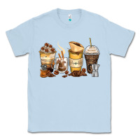 Dusty Blue coffee cups Classic Tee - Zillion Design Studio