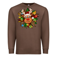 Chestnut Christmas reindeer sunflower Premium Sweatshirt - Jasminsmagicworld