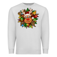 Dove Grey Christmas reindeer sunflower Premium Sweatshirt - Jasminsmagicworld