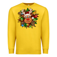 Lemon Christmas reindeer sunflower Premium Sweatshirt - Jasminsmagicworld