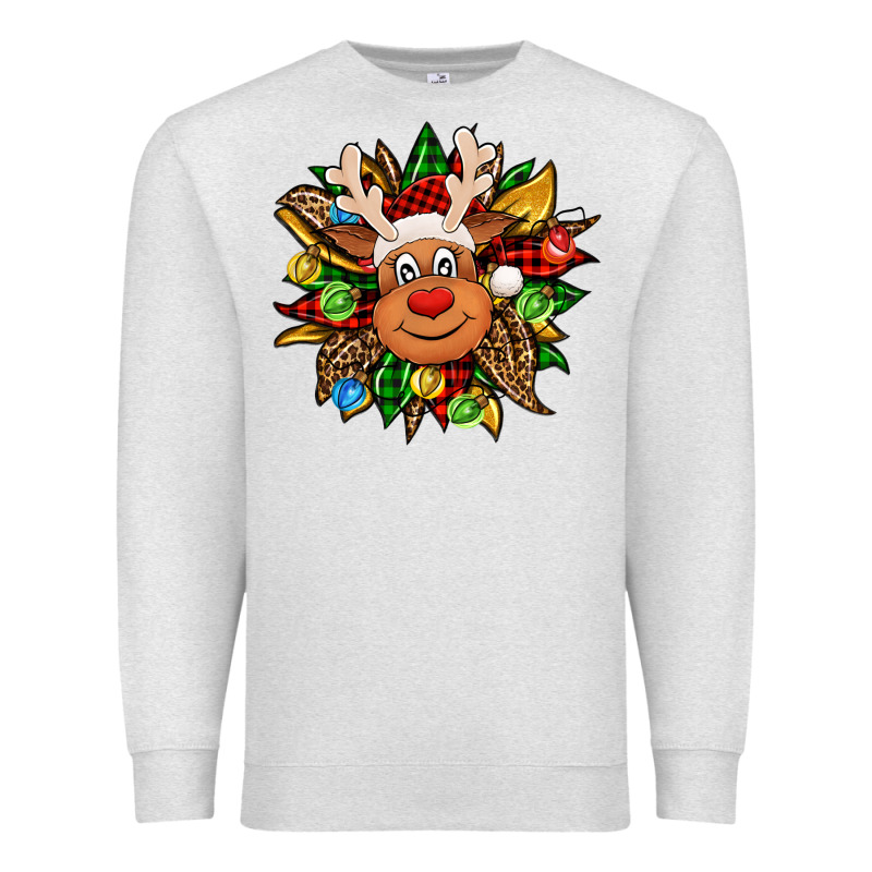 Christmas Reindeer Sunflower Premium Sweatshirt by Jasminsmagicworld | Teevron