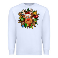 White Christmas reindeer sunflower Premium Sweatshirt - Jasminsmagicworld