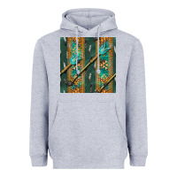 Heather Grey aztec and arrow Heavyweight Hoodie - BundleAndBundleShop
