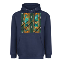Navy aztec and arrow Heavyweight Hoodie - BundleAndBundleShop