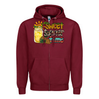 Burgundy sweet summer time pineapple Zipper Hoodie - RacoonDesign