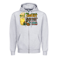 Heather Grey sweet summer time pineapple Zipper Hoodie - RacoonDesign