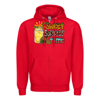 Red sweet summer time pineapple Zipper Hoodie - RacoonDesign