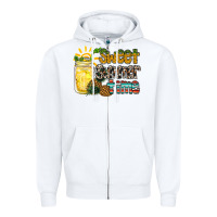White sweet summer time pineapple Zipper Hoodie - RacoonDesign