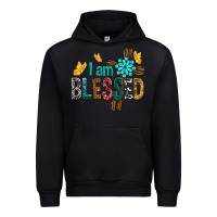 Black I Am Blessed Cross Urban Hoodie - BundleAndBundleShop