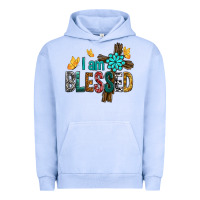 Pigment Grape Ice I Am Blessed Cross Urban Hoodie - BundleAndBundleShop