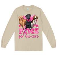 Mushroom Paws For The Cure Long Sleeve Tee - texasbilliewilder