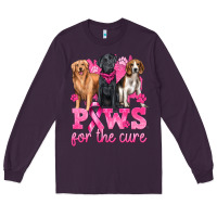 Plum Paws For The Cure Long Sleeve Tee - texasbilliewilder