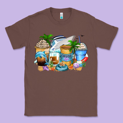 Cruise Life Coffee Cups Classic Tee Designed By Zillion Design Studio
