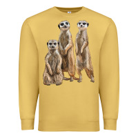 Antique Gold 3 meerkat Premium Sweatshirt - LillyAllenDesigns
