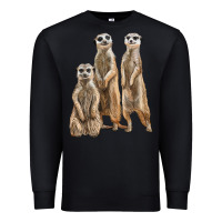 Black 3 meerkat Premium Sweatshirt - LillyAllenDesigns