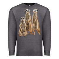 Charcoal Heather 3 meerkat Premium Sweatshirt - LillyAllenDesigns