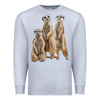 Heather Grey 3 meerkat Premium Sweatshirt - LillyAllenDesigns