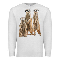 Oatmeal Heather 3 meerkat Premium Sweatshirt - LillyAllenDesigns