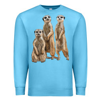 Ocean Blue 3 meerkat Premium Sweatshirt - LillyAllenDesigns