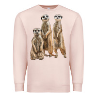 Pale Pink 3 meerkat Premium Sweatshirt - LillyAllenDesigns