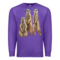 Purple 3 meerkat Premium Sweatshirt - LillyAllenDesigns