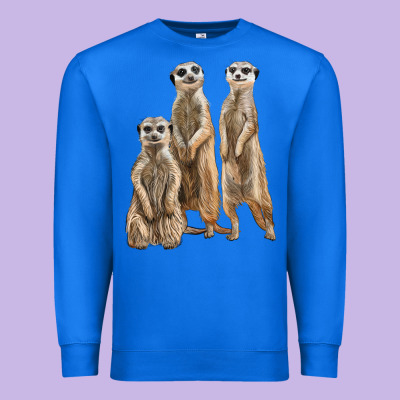 3 Meerkat Premium Sweatshirt Designed By Lillyallendesigns