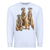 White 3 meerkat Premium Sweatshirt - LillyAllenDesigns
