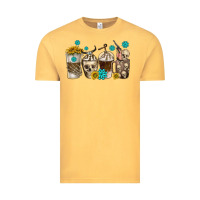 Vintage Mustard coffee cups bull skull with gemstones Vintage Tee - texasbilliewilder