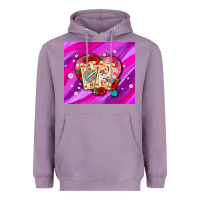 Lavender valentines day playing cards and pearl watercolor Heavyweight Hoodie - AdoDesignShop